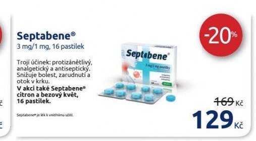Septabene 3 mg/1 mg, 16 pastilek