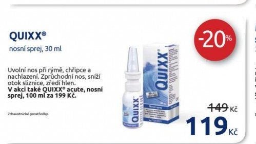 QUIXX nosní sprej, 30 ml