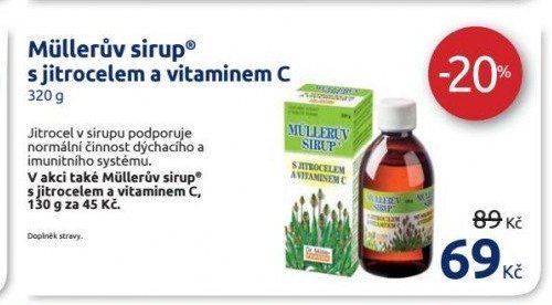 Müllerův sirup s jitrocelem a vitaminem C
