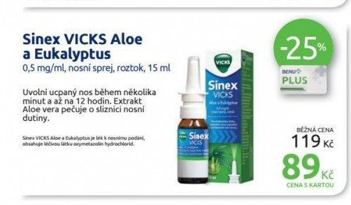 Sinex VICKS Aloe a Eukalyptus