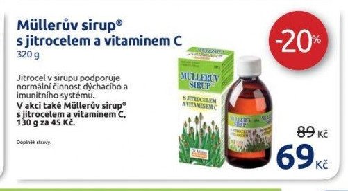 Müllerův sirup s jitrocelem a vitaminem C