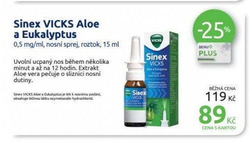 Sinex VICKS Aloe a Eukalyptus