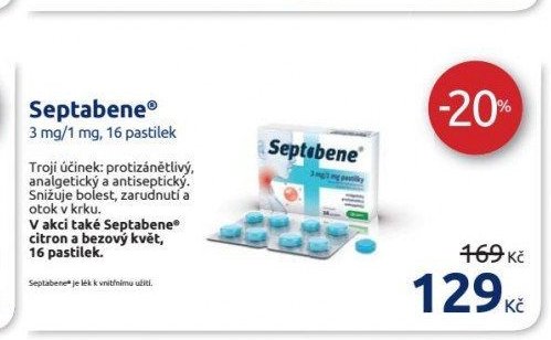 Septabene 3 mg/1 mg, 16 pastilek