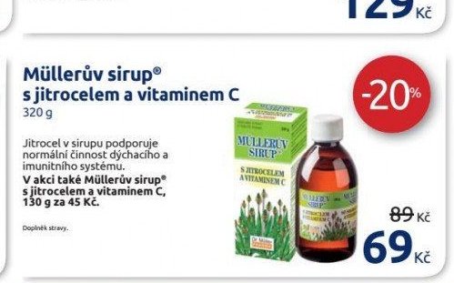 Müllerův sirup s jitrocelem a vitaminem C 320 g