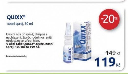 QUIXX nosní sprej, 30 ml