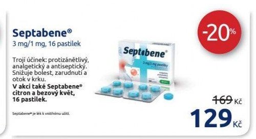 Septabene 3 mg/1 mg, 16 pastilek