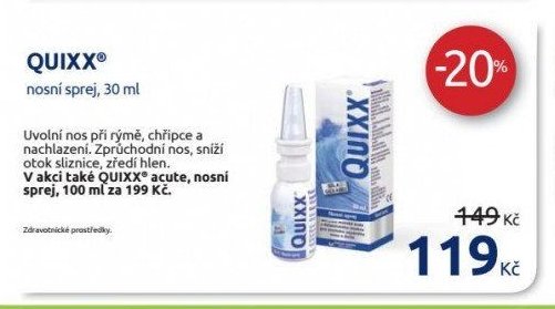 QUIXX nosní sprej, 30 ml