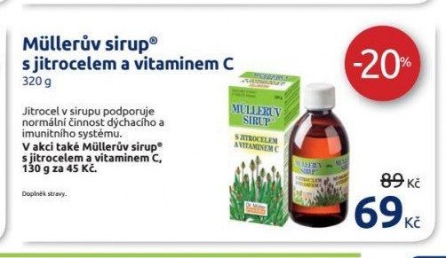 Müllerův sirup s jitrocelem a vitaminem C 320 g