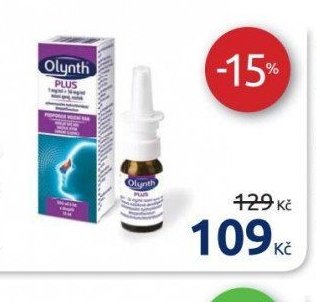 Olynth PLUS 1 mg/ml + 50 mg/ml, nosní sprej, roztok, 10 ml