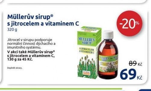 Müllerův sirup s jitrocelem a vitaminem C 320 g