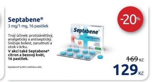 Septabene 3 mg/1 mg, 16 pastilek