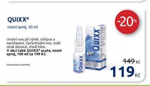 QUIXX nosní sprej, 30 ml