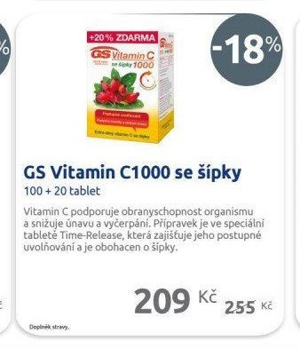 GS Vitamin C1000 se šípky