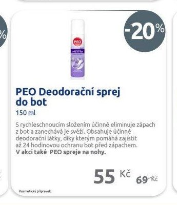 PEO Deodorační sprej do bot
