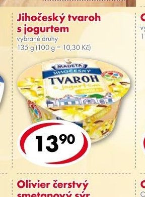 Jihočeský tvaroh s jogurtem