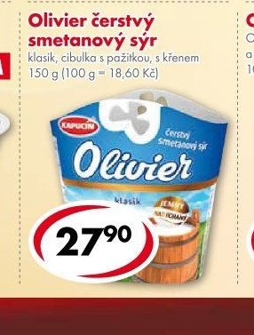 Olivier čerstvý smetanový sýr