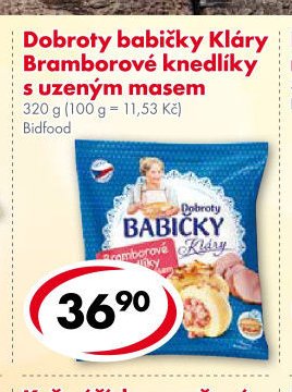 Dobroty babičky Kláry Bramborové knedlíky s uzeným masem