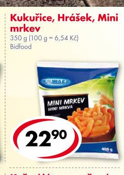 Kukuřice, Hrášek, Mini mrkev