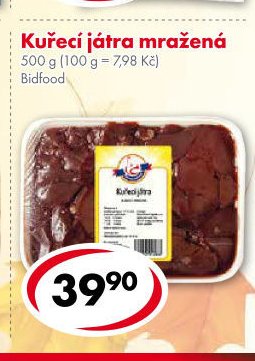 Kuřecí játra mražená