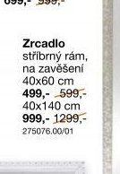 Zrcadlo stříbrný rám