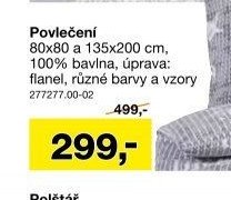 Povlečení 80x80 a 135x200 cm, 100% bavlna, úprava: flanel
