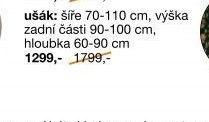 ušák: šíře 70-110 cm