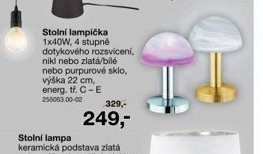 Stolní lampička