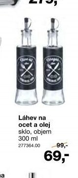 Láhev na ocet a olej