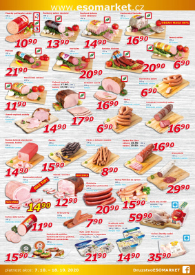 akční leták ESO MARKET 7.10.2020-18.10.2020