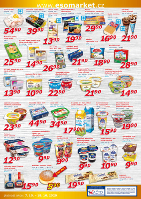 akční leták ESO MARKET 7.10.2020-18.10.2020