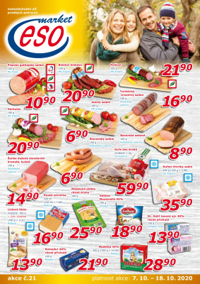 akční leták ESO MARKET 7.10.2020-18.10.2020