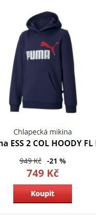 Chlapecká mikina Puma ESS 2 COL HOODY FL B