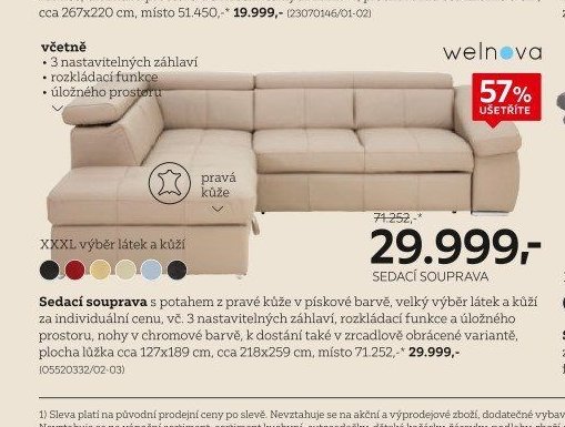 Sedací souprava (písková, 29.999,-)