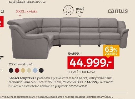 Sedací souprava (šedá, 44.999,-)