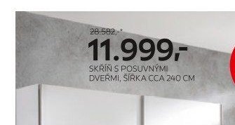 Skříň s posuvnými dveřmi
