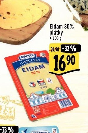 Eidam 30% plátky