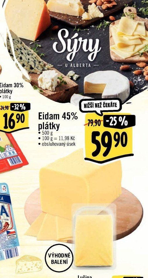 Eidam 45% plátky