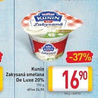 Kunín Zakysaná smetana De Luxe 20% 190 g