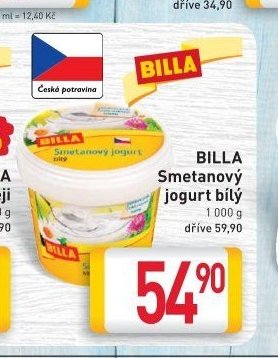 BILLA Smetanový jogurt bílý 1000 g