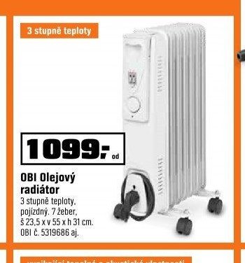 OBI Olejový radiátor