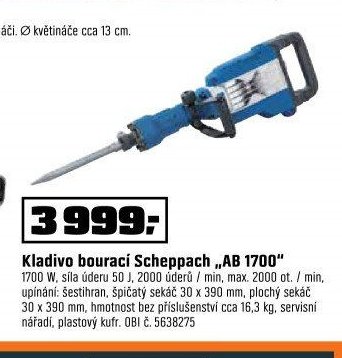 Kladivo bourací Scheppach AB 1700