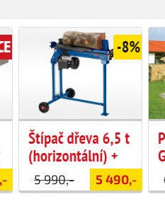 Štípač dřeva 6,5 t (horizontální) - UNI HOBBY akcniletaky.com