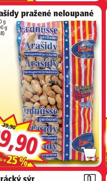 Arašídy pražené neloupané