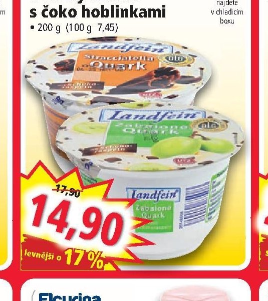 Landfein Ovocný tvaroh s čoko hoblinkami