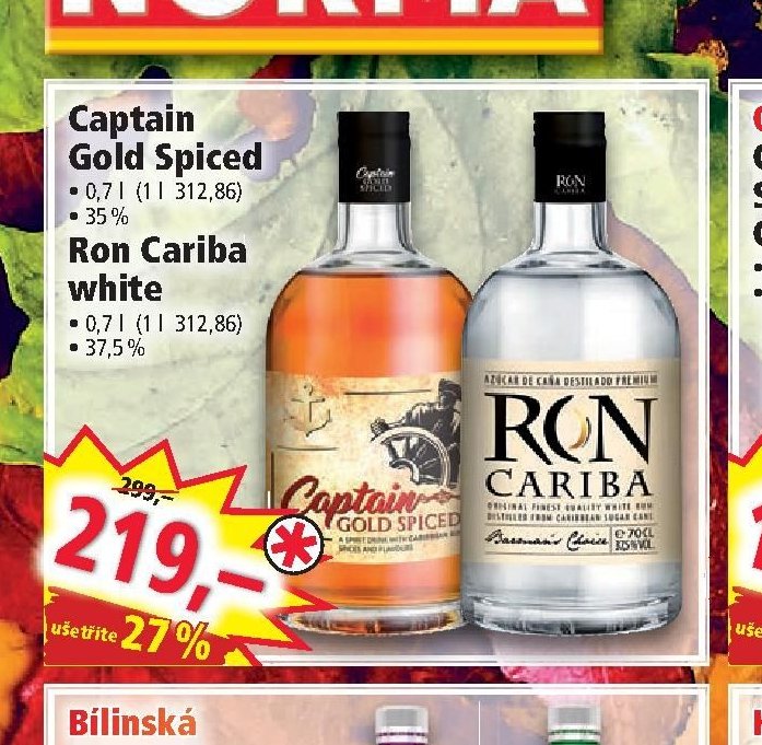 Captain Gold Spiced / Ron Cariba white