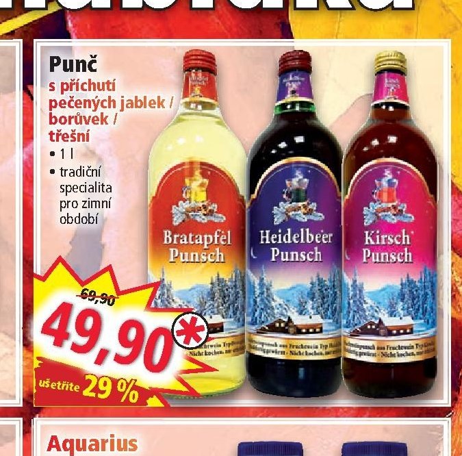 Punč Bratapfel / Heidelbeer / Kirsch