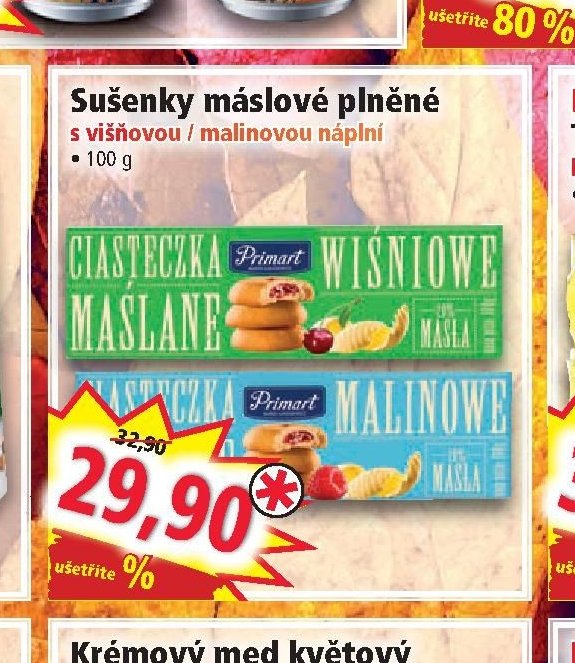 Sušenky máslové plněné