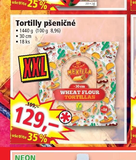 Tortilly pšeničné