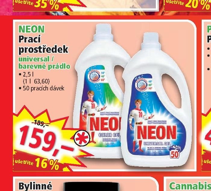 NEON prací prostředek