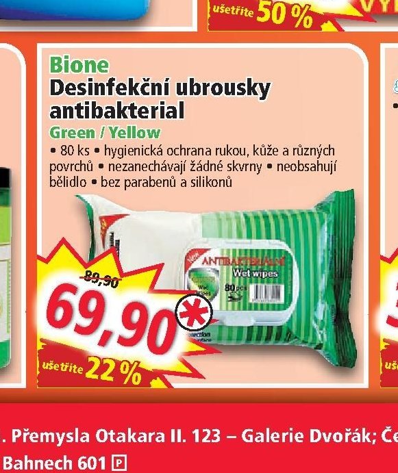 Bione desinfekční ubrousky